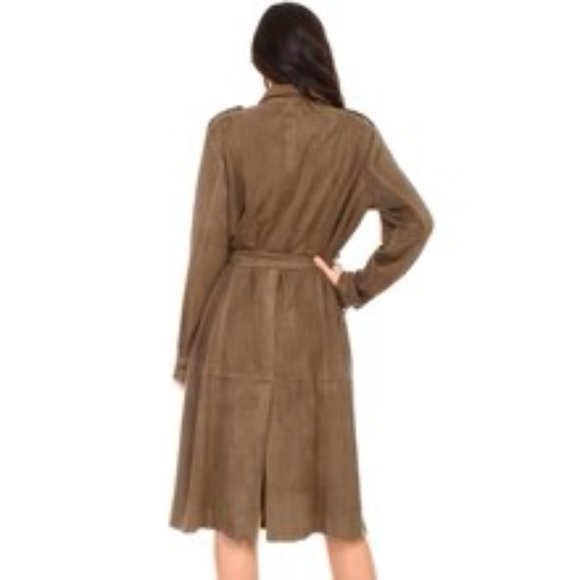 NWT Joh Apparel Ariana Suede Trench Coat & Dress - Picture 4 of 7